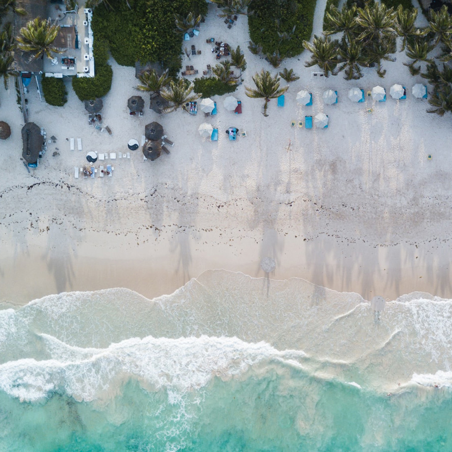 A arial view of a beach A arial view of a beach